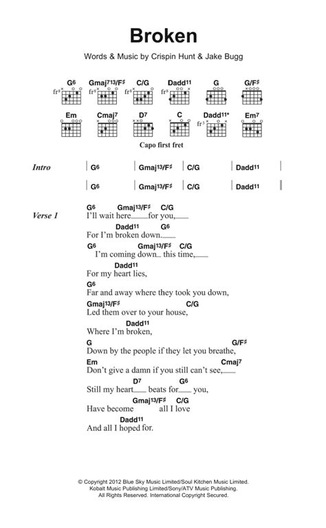 chords to broken